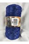 İnci Cotton Parliament Blue Glitter Hand Knitting Yarn (1 Piece) (Macrame Yarn) Color:409 - 2