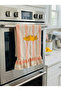 Orange Striped Linen Embroidered Kitchen Coverlet 40*60cm - 4