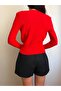 Women's Side Buttoned Double-Breasted Collar Stretchy Ribbed Soft Knitwear Cardigan - 3