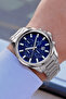 Men's Wristwatch 3 Atm Waterproof Silver Color Steel Band Cbk436 - 6