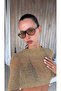Unisex Tina Aviator Sunglasses Uv400 Black Nude - 3