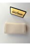 Women's Cream Multi-Compartment Leather Look Long Wallet with Snap Fasteners and Zipper and Card Holder Sections - 6