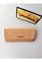 Women's Beige Crocodile Patterned Snap Fastener Multi-Compartment Long Wallet - 6