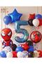 Spiderman Spiderman Concept 5 Years Birthday Balloon Set Spiderman Party Balloons Spiderman Theme