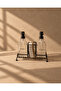 2-Piece Crystal Glass Black Headed Soap Dish (4 Labels)