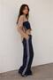 Match Detailed Striped Suit Navy Blue - 3