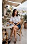 Women's Navy Blue Mini Denim Skirt - 4