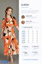 Turna Patterned Maxi Dress Double Breasted V-Neck Half Sleeve Layered Skirt Coral Orange Dress - 8