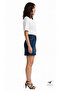 Women's Navy Blue Mini Denim Skirt - 2