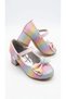 Girls' Heeled Shoes with Glitter and Bow, Evening Dress Shoes, New Season, Shimmering