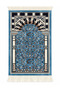 002_Blue 8mm Ravza Model Woven Prayer Rug - 3