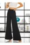 Women's high waist wide leg long janjan crepe pants - 3