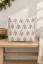 Decorative Throw Pillow Cover, Minimalist Christmas Pine Tree Pattern, Double-Sided Printed Velvet 43X43 cm - 3