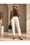 Off-White Belted Pleated High Waist Tok Fabric Carrot Pants - 2