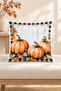 Double Sided Printed Velvet Texture Autumn and Pumpkin Patterned 4-Piece Throw Pillow Set - 5