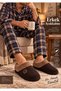 Men's Brown Luxury Home Shoes Corduroy Inside Plush Non-Slip Sole Winter Home Shoes