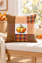 Velvet Throw Pillow Set - 4 Pieces, Double Sided Printed, Autumn and Pumpkin Pattern - 3