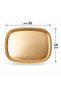 A rectangular serving tray made of golden metal - 6