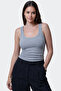 Women's Thick Strap Camisole Anthracite Ribbed Undershirt – Novelle