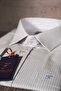Classic Fine Pattern Light Blue Long Sleeve Cotton Pocket Comfortable Fit Premium Men's Shirt - 3