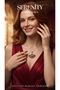 Spiral Figure Zircon Stone Fan Steel Necklace - 3