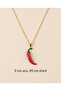 Scovia Red Pepper Steel Necklace - 3