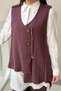 Asymmetrical Cut Zippered Vest Shirt Pants 3-Piece Set - 4