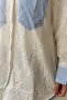 Lace Combination Striped Cotton Shirt - 5