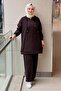 Embossed Embroidered Hooded Kangaroo Pocket Sweat Pants Set