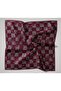 Thin Cotton Soft Scarf Strawberry Red-Grey Patterned Non-Slip Textured Tok Duruşlu 90X90 - 7