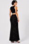 Glittery Maxi Skirt-Black - 2
