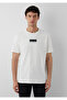 Black Printed Ecru T-Shirt Regular Fit / Normal Cut 0613539-70057 - 4