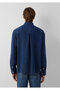 Navy Blue Lyocell Shirt Regular Fit / Normal Cut 0212086-85481 - 5