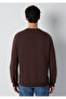 Crew Neck Brown Basic Sweatshirt 0S10457-88062 - 5