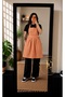 Kitchen & Chef Apron Orange Gingham《Duck Fabric》