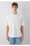 Ecru Basic T-Shirt Oversize / Wide Cut 0613504-70057 - 3