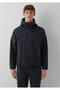 M0110851 Water Repellent Pro-Tech Water-Replent Hooded Men's Coat Black - 3