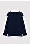 Logo Printed Navy Blue Polo Sweatshirt 6S10185-84371 - 3