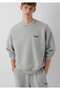 M0S10677 Jeans Printed Men's Sweatshirt Gray