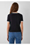 Black T-Shirt with Piping Detail Regular Fit / Normal Cut 1614124-900 - 6