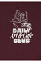 Image Printed Claret Red T-Shirt Boxy Fit 1614166-70664 - 7