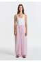 Linen Blend Pink Trousers 1011196-91736 - 4