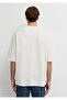 Patch Logo Embroidered Ecru T-Shirt Oversize / Wide Cut 0613503-70057 - 5