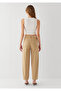 Tiya Edition Camel Gabardine Trousers 1018900-A4201 - 6