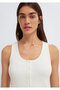 Buttoned Ecru Athlete T-Shirt Fitted / Body-Fitting Cut 1614314-70048 - 6