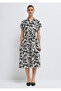 Linen Blend Printed Dress 1310742-91637 - 3