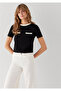 Black T-Shirt with Piping Detail Regular Fit / Normal Cut 1614111-900 - 3