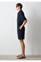 Linen Blend Navy Blue Chino Shorts 0410345-86623 - 5