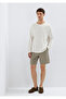 Elastic Waist Beige Shorts 0410333-70352 - 2