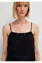 Black Blouse with Strap Button Detail 1211531-900 - 6